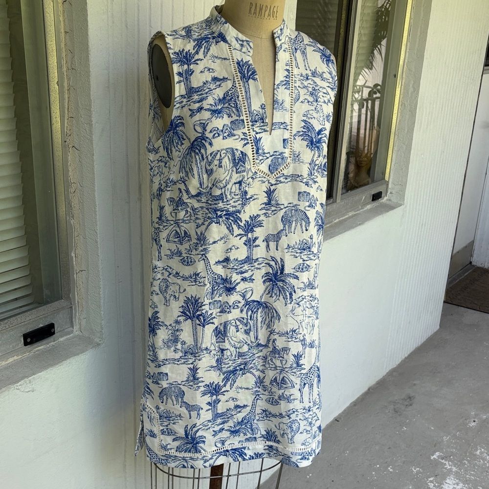 Tory Burch classic tunic linen blend dress - Picture 1 of 7